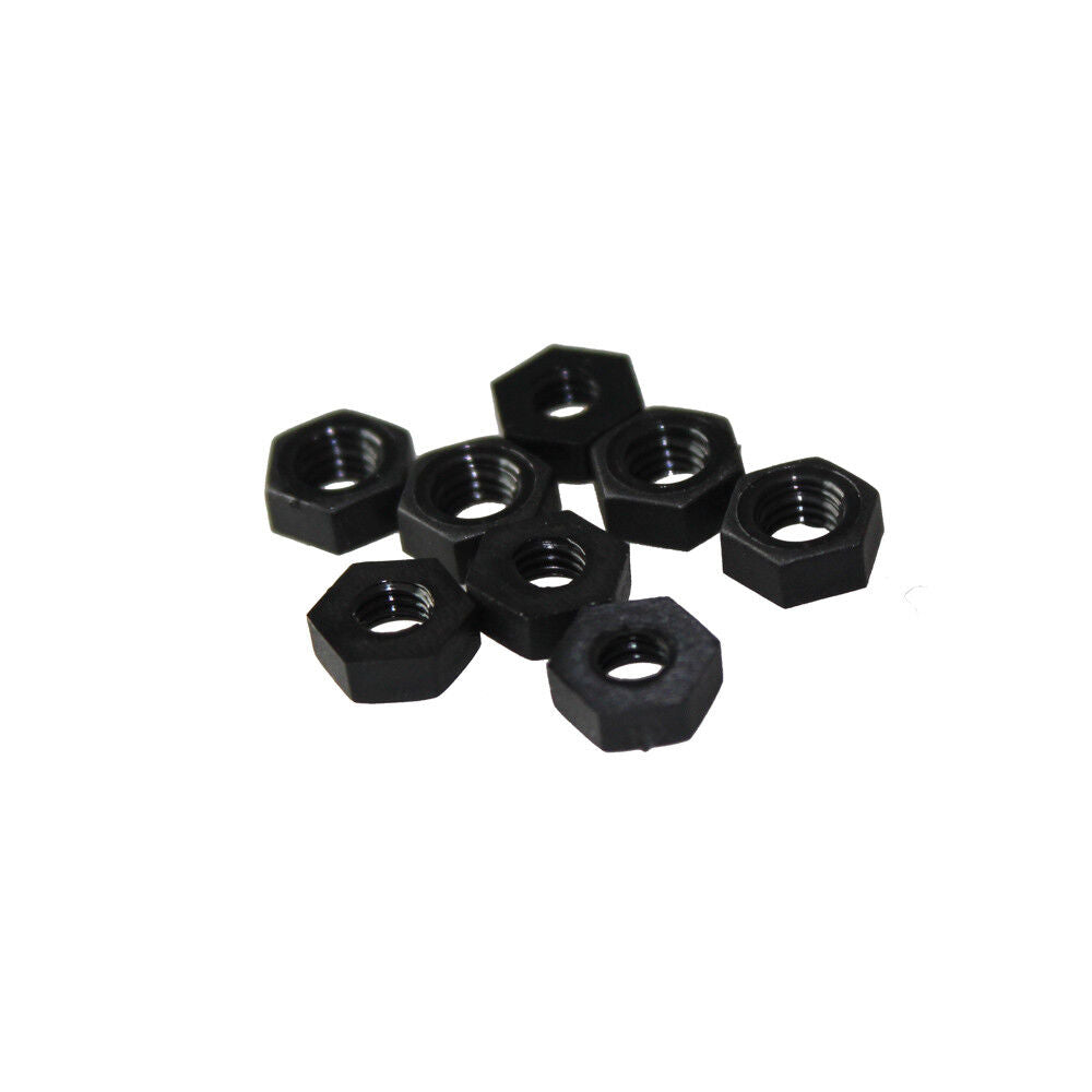 5x Nylon Nut M4x0.7mm Black Nuts Light Strong Electrical Insulating