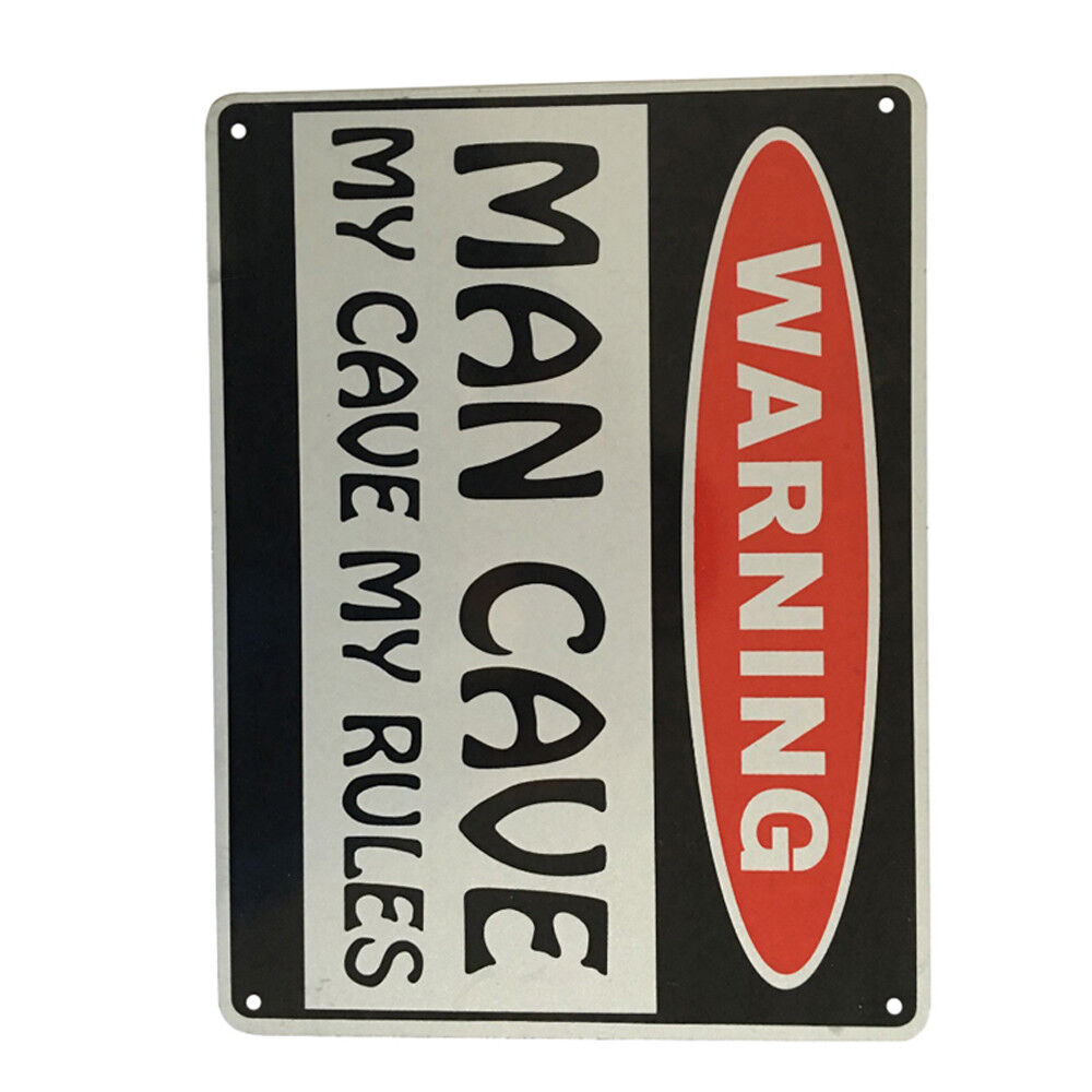Warning Sign Man Cave My Cave My Rules Sign 200x300mm Metal Private Safe Notice