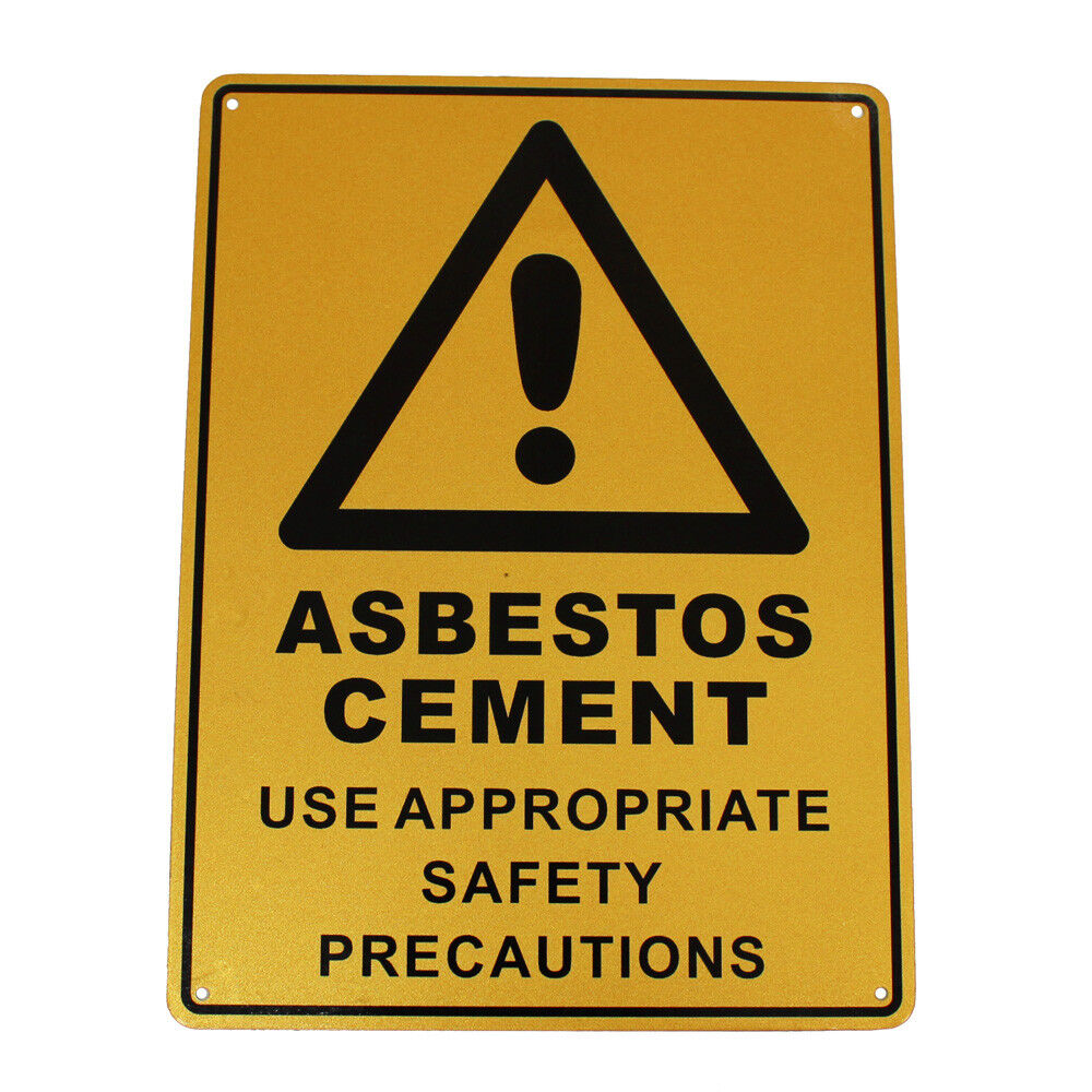 Warning Danger Asbestos Cement Use Safety Precautions Sign 300*200mm Metal