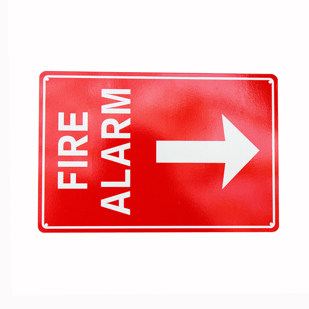 Warning Notice Fire Alarm Sign 200*300mm Metal Reflective Workplace Sign