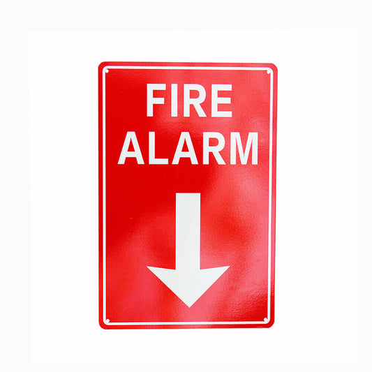 Warning Notice Fire Alarm Sign 200*300mm Metal Reflective Workplace Sign