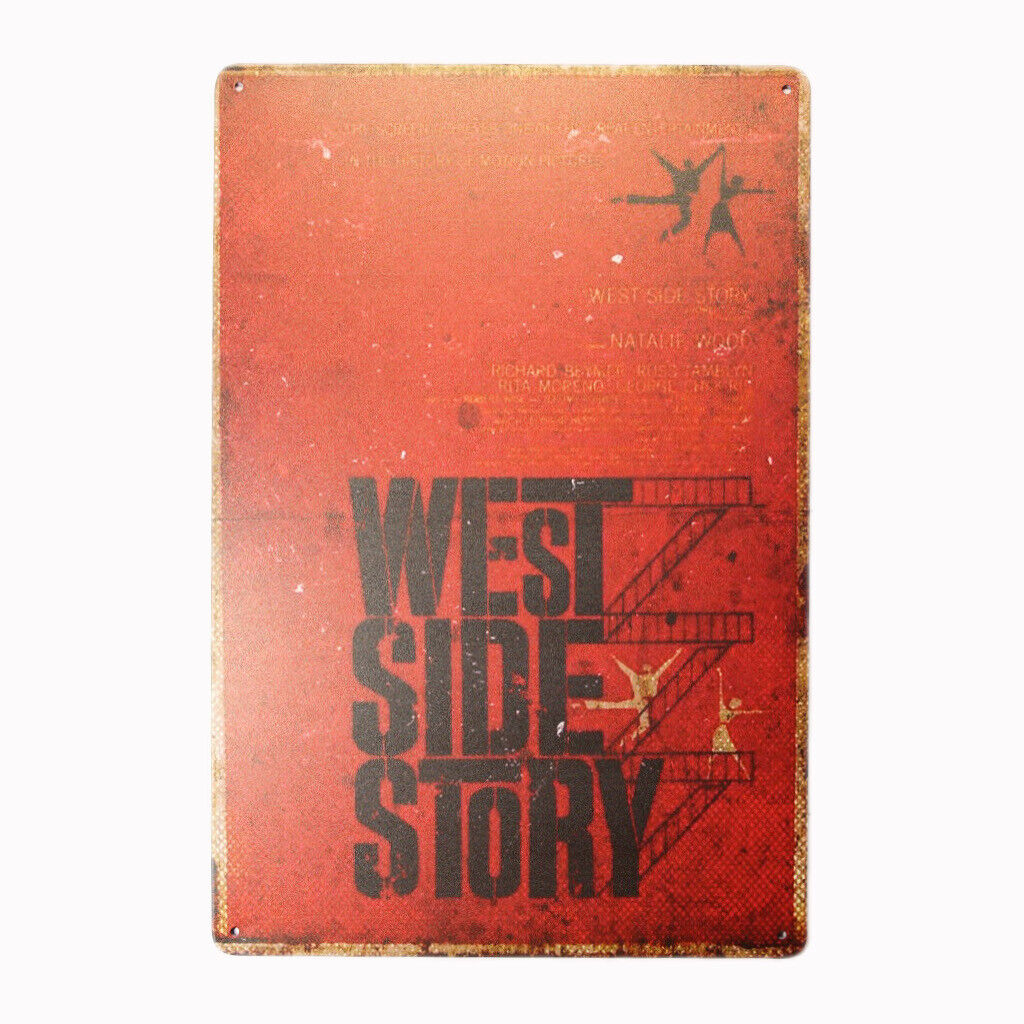 Tin Sign West Side Story Sprint Drink Bar Whisky Rustic Look