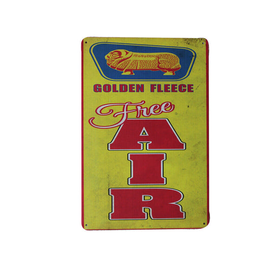 1x Metal Tin Sign Golden Fleece Free Air Shed & Bar 200x300mm Man Cave