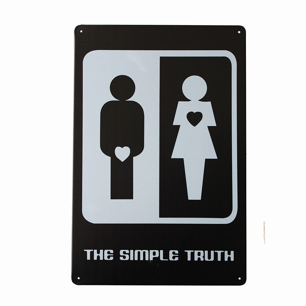 Tin Sign The Simple Truth Rustic Metal Sign Vintage Tin 200x300mm Metal