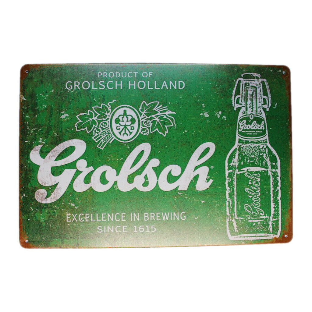 Tin Sign Groksch Holland Sprint Drink Bar Whisky Rustic Look