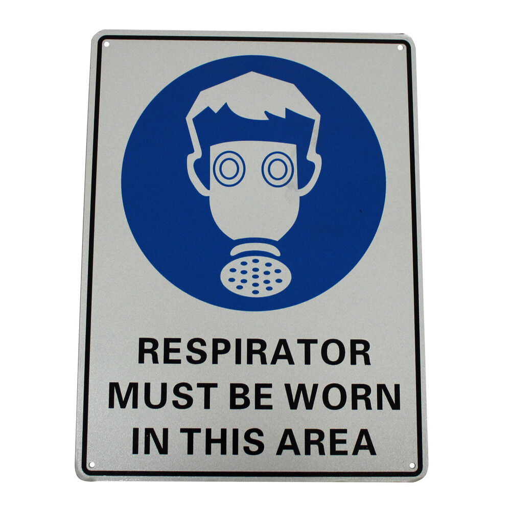 Warning Respirator Must Be Worn In This Area  Sign 300*200mm Metal Security