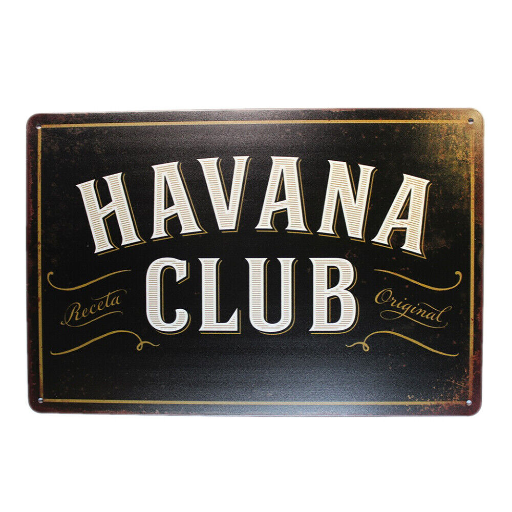 Tin Sign Havana Club Sprint Drink Bar Whisky Rustic Look