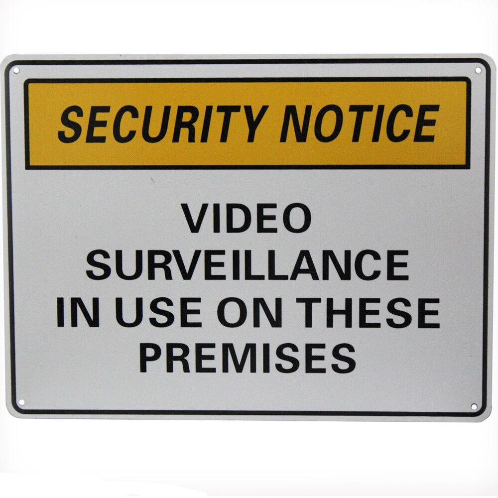 Warning Security Notice Sign Video Surveillance In Use 200x300mm Great Metal Pro