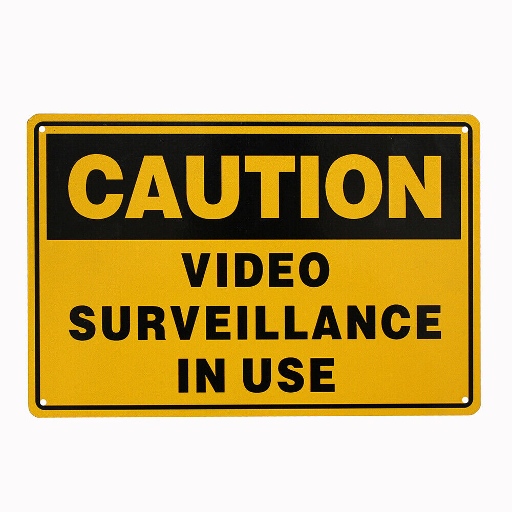 Warning Notice Caution Video Surveillance In Use 200x300mm Metal Safety Private