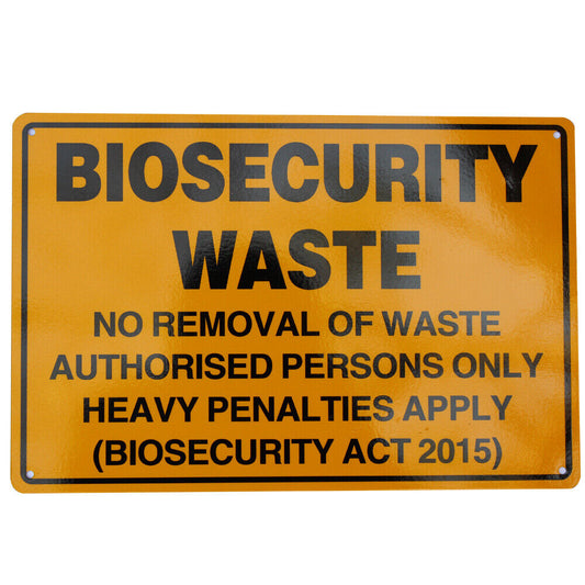 Warning Notice Biosecurity Waste Authorized Personnel Only Farm Office Safe Sign