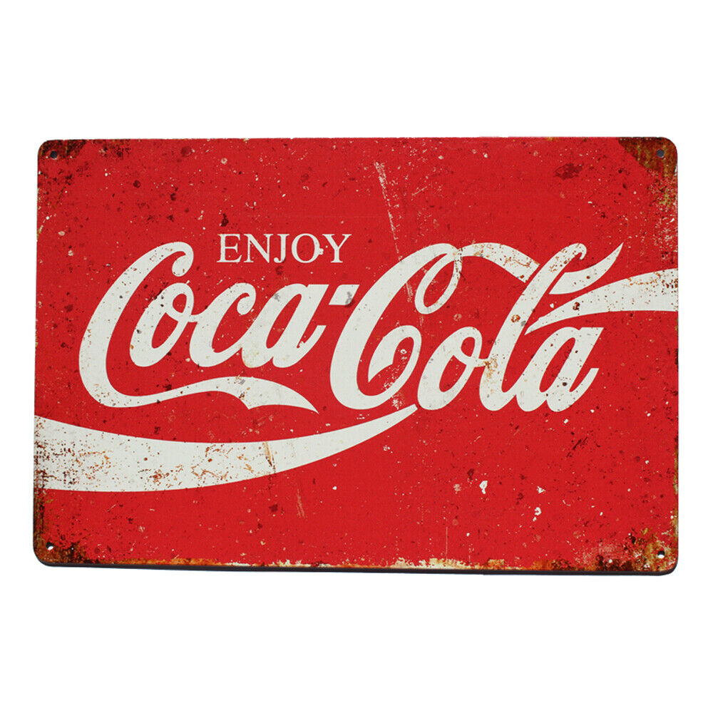 Tin Sign Enjoy Coca-cola Drinking Bar Club Funny Warning Coke Red Party 300x200
