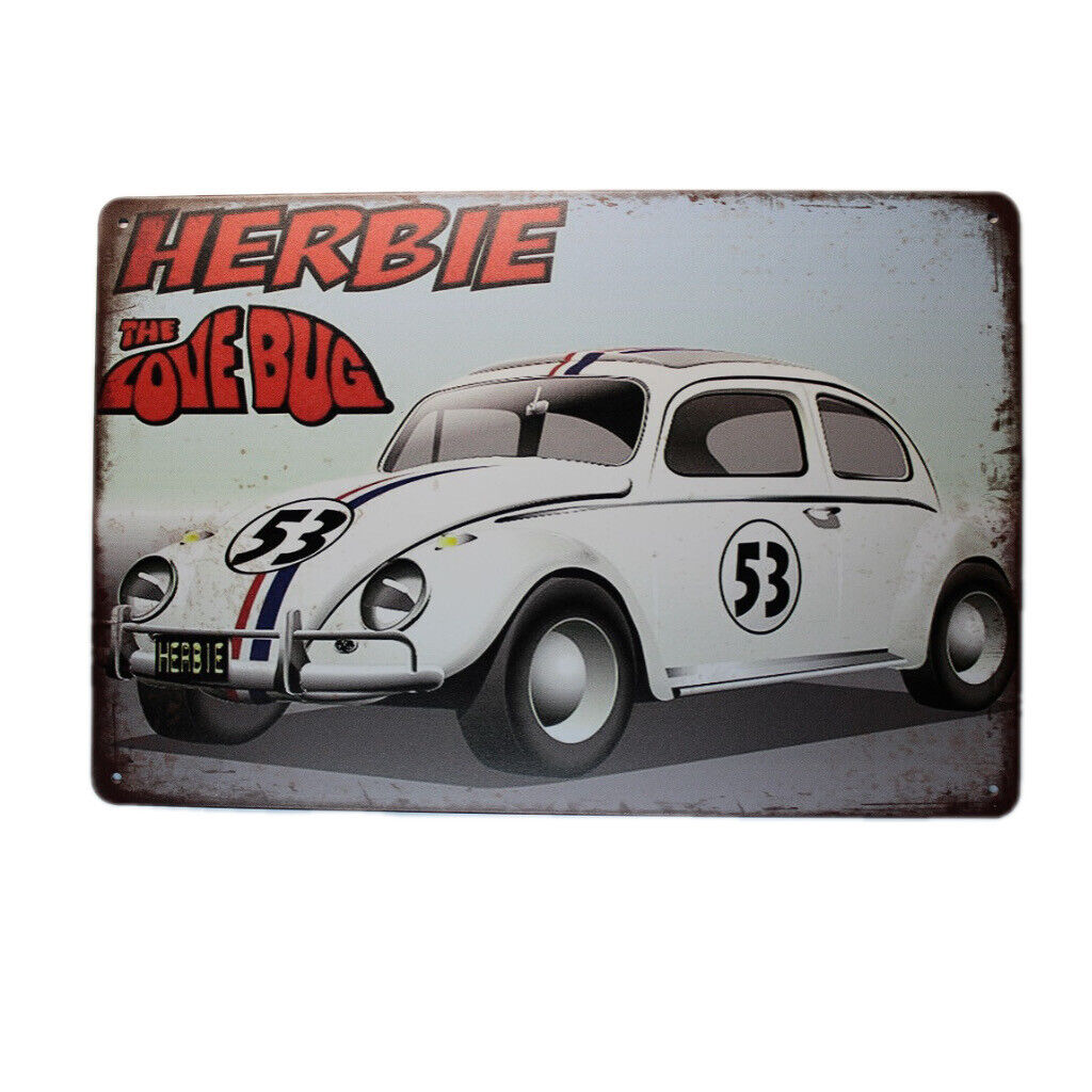 Tin Sign Herbie The Cove Bug Sprint Drink Bar Whisky Rustic Look