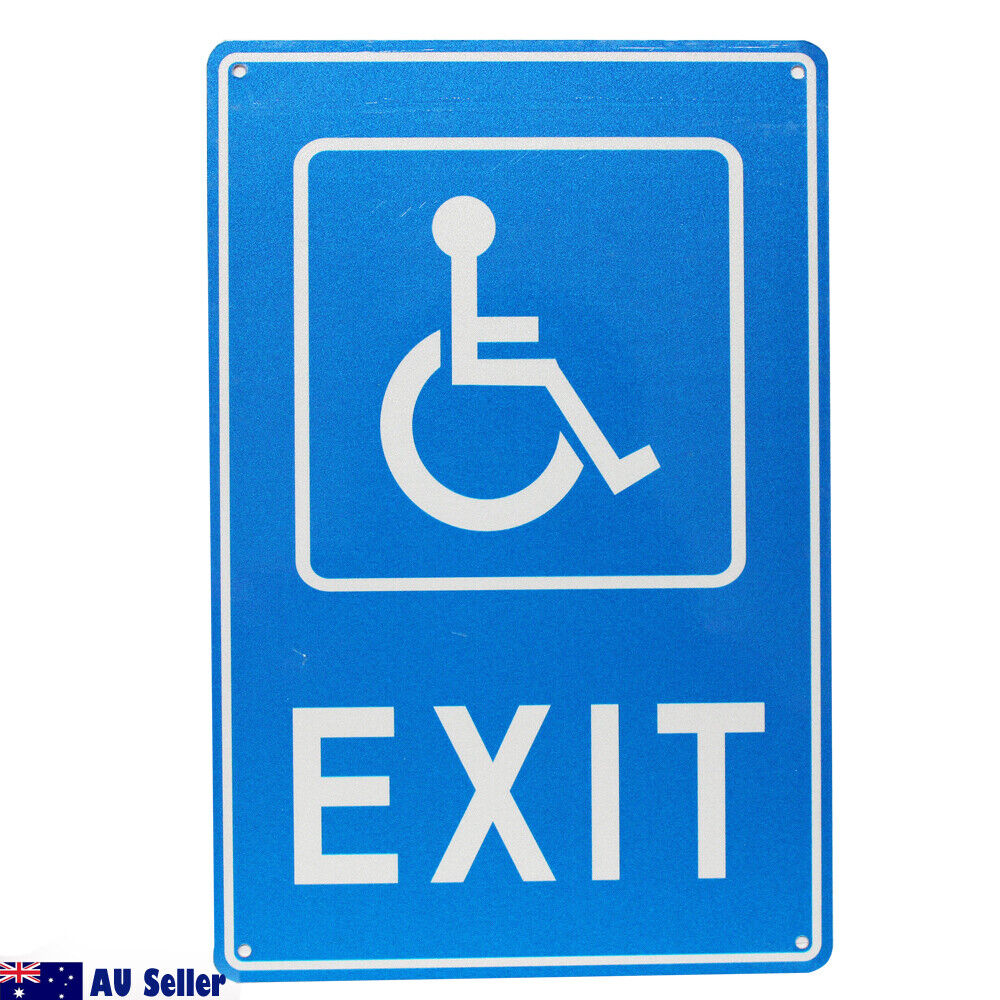 Warning Notice Disabled Exit Sign 200x300 Wheelchair Public Service Sign Office