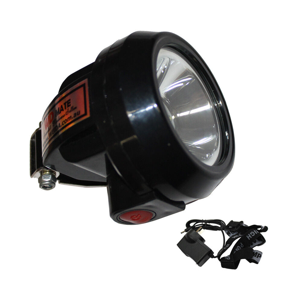 1w Miner Head Light Lamp 2200lm 1+6 Auxiliary Led Safety Cap Cordless Long Life