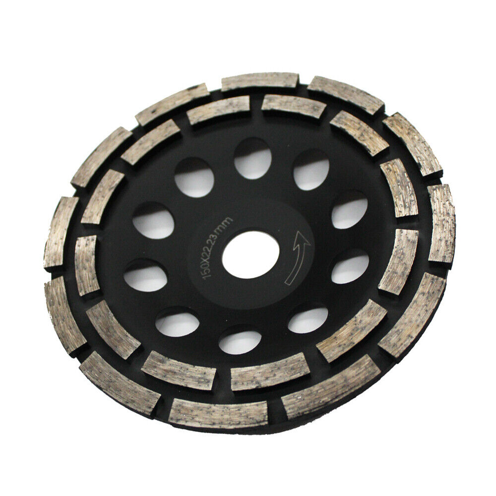 150mm Diamond Grinder Wheel Disc Grinding Double Row Stone Brick Concrete 24 Seg