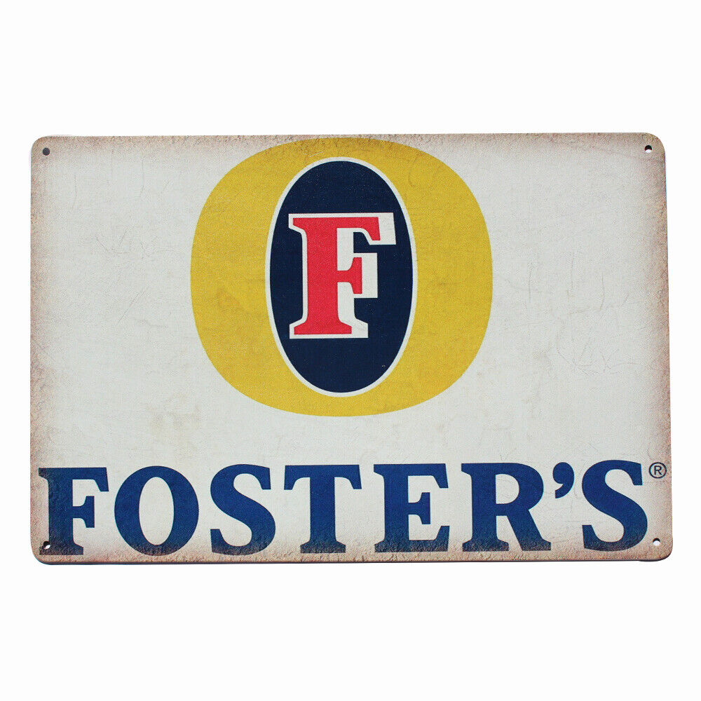 Tin Sign Foster's Beer Rustic Look Vintage Drinking Bar Club Funny 200x300mm