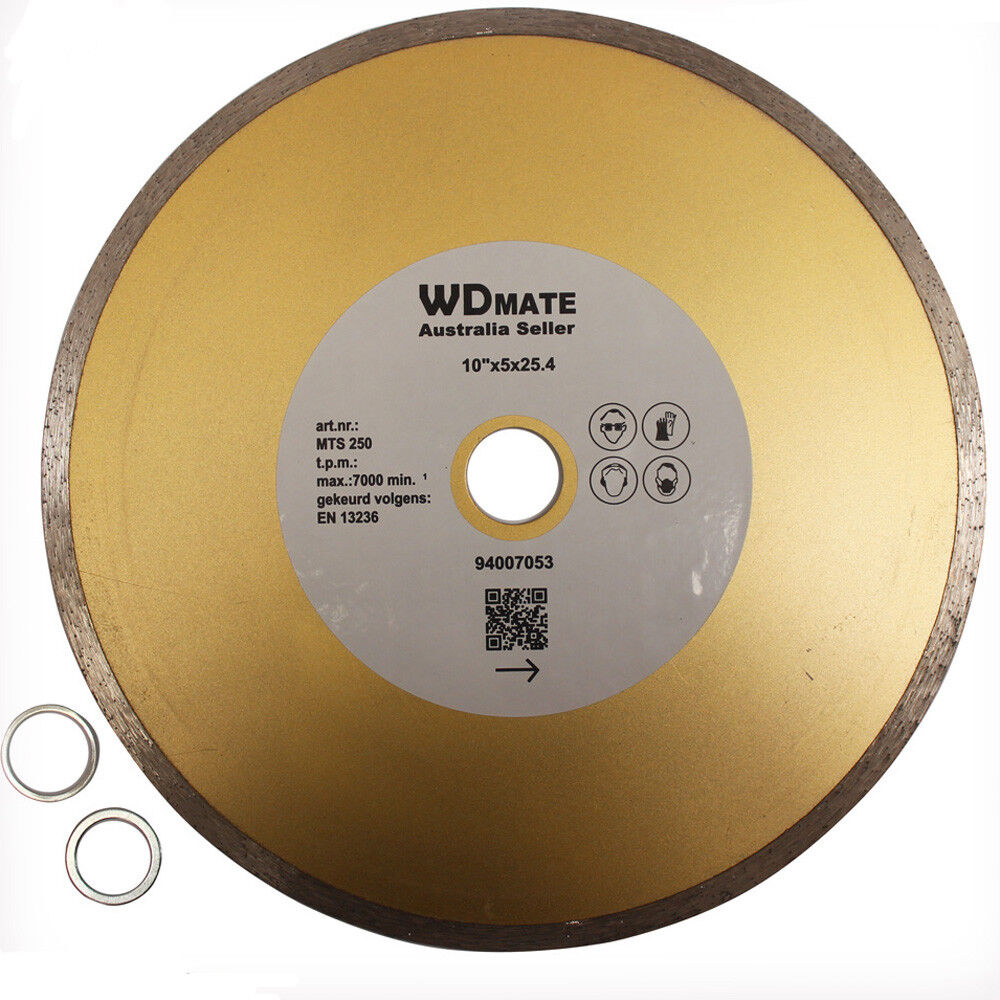 254mm Wet Diamond Cutting Disc Continuous Saw Blade 5*2.4mm Wheel10″ 25.4/22.3mm