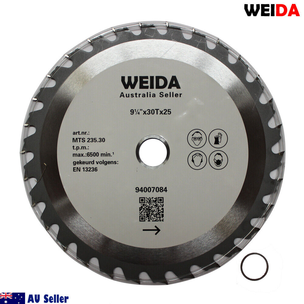 235mm Wood Circular  Cutting Disc Saw Blade9-1/4” 30t Bore 25/22.23mm 2.2mm K
