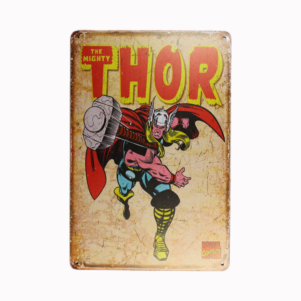 Tin Sign Thor Hero Sprint Drink Bar Whisky Rustic Look
