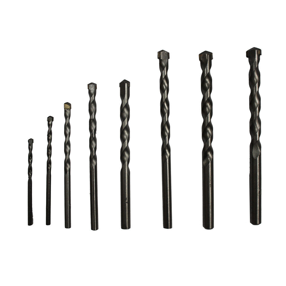 8pcs Masonry Drills Bit Set Cr Plated 3-10mm Concrete  Carbide Tip  Metric