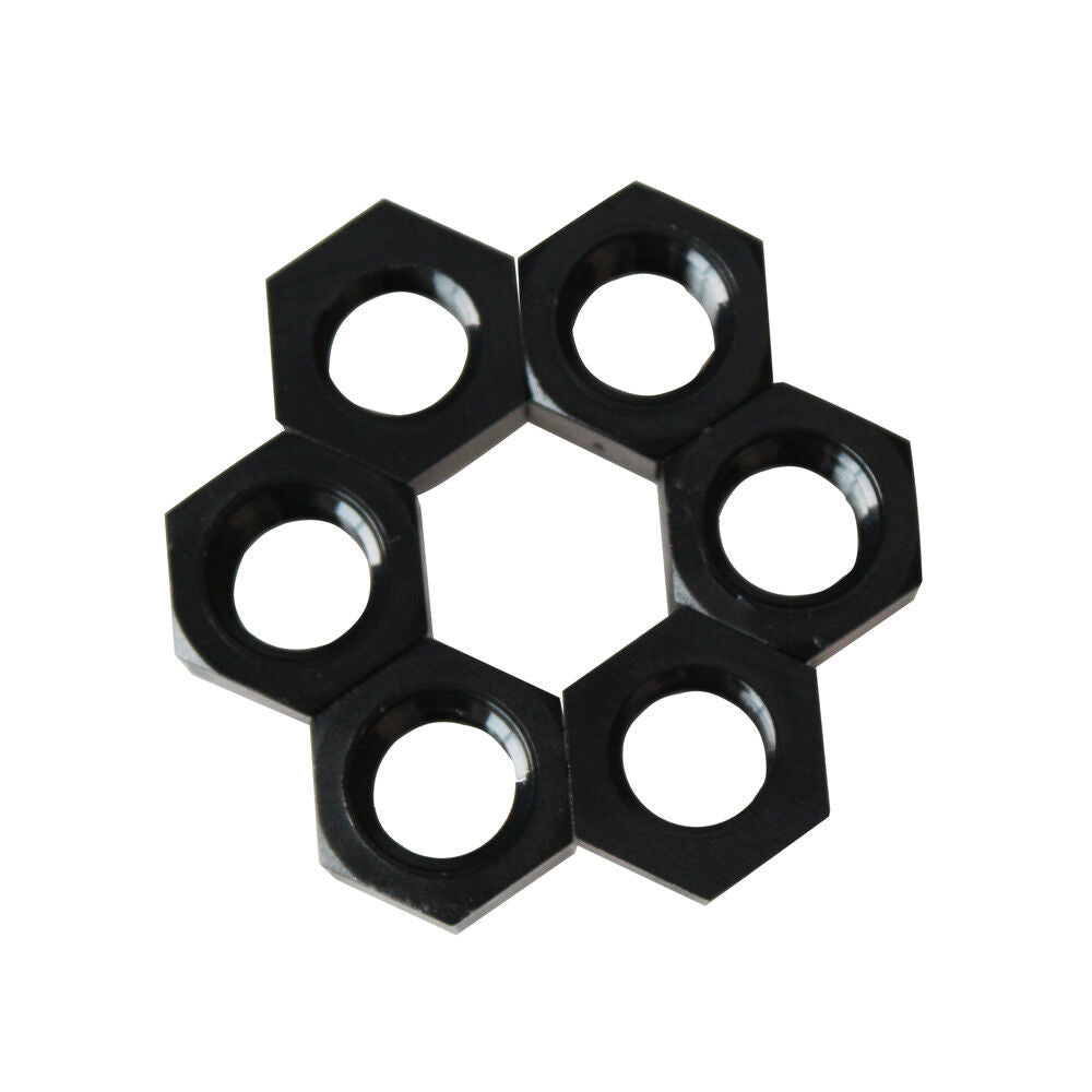 5x Nylon Nut Black M12x1.75mm Light Strong Electrically Insulating Nuts