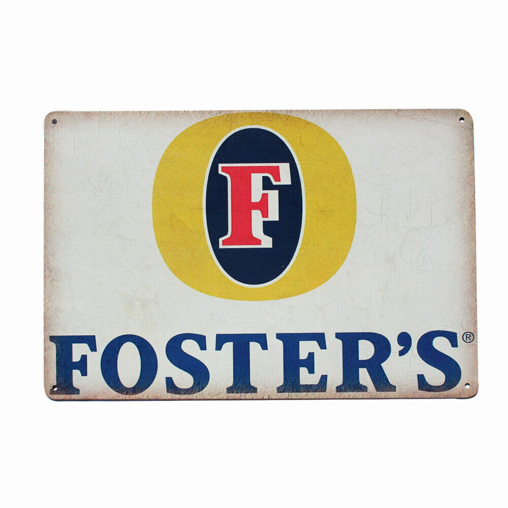 Tin Sign Foster's Beer Rustic Look Vintage Drinking Bar Club Funny 200x300mm