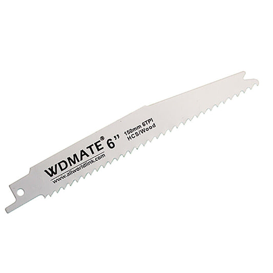 5x Reciprocating Saw Blade 150mm 6” 6tpi Wood Timber 65mn
