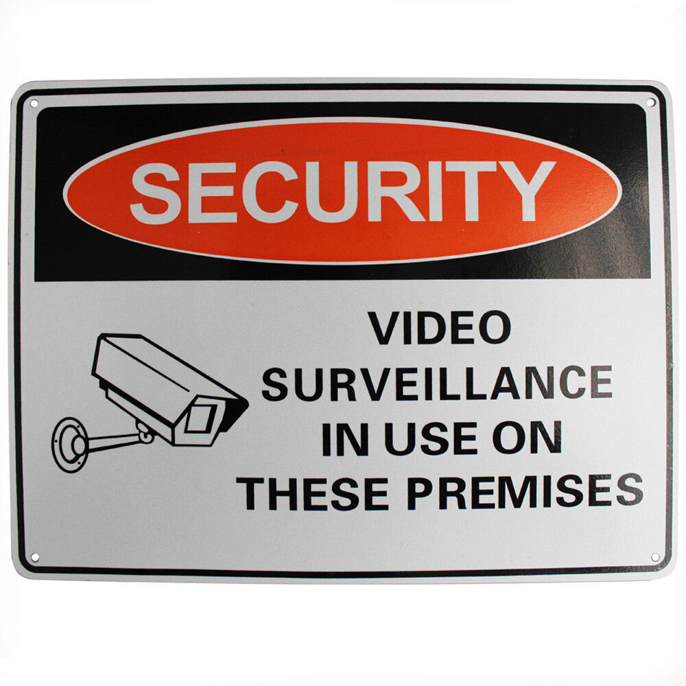 Warning Security Notice Sign Video Surveillance In Use 200x300mm Cctv Safety