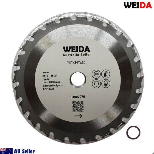 185mm Wood Circular Cutting Disc Saw Blade  7-1/4” 24t Bore 30/25.4mm Quality