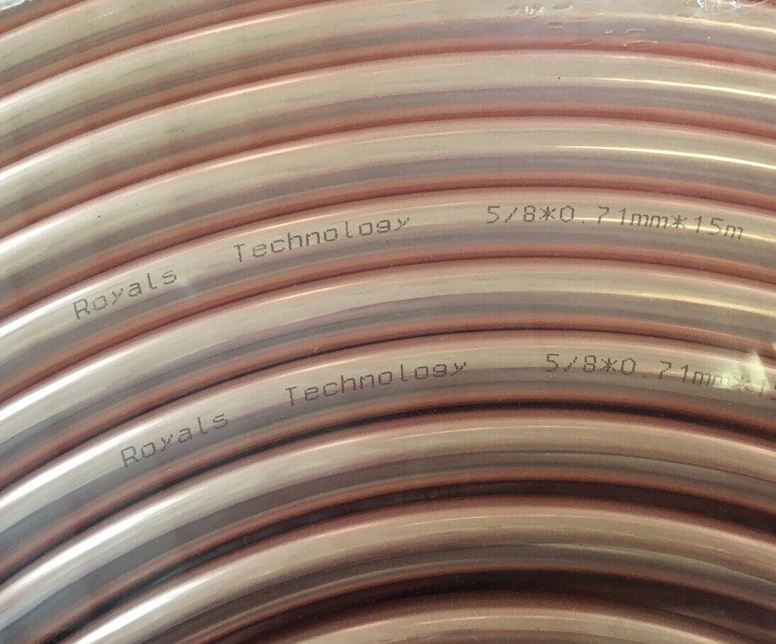 Hvacman 1/4″ 15m Pancake Air Conditioner Tube Copper Pipe Coil 0.71mm Astm280