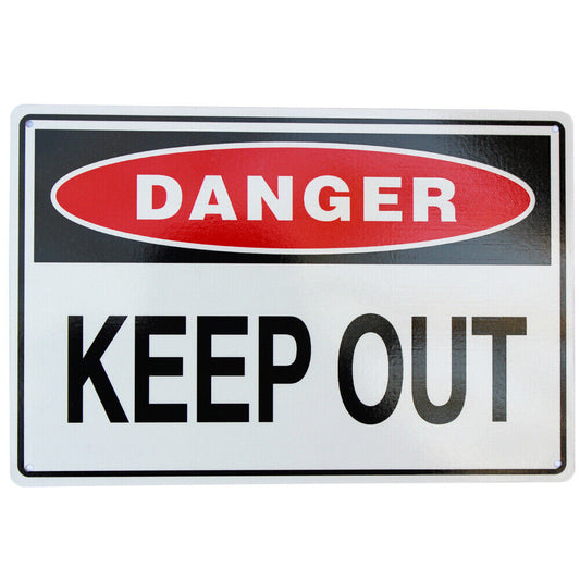 Warning Danger Keep Out Sign 200*300mm Metal Reflective Waterproof Safety Sign