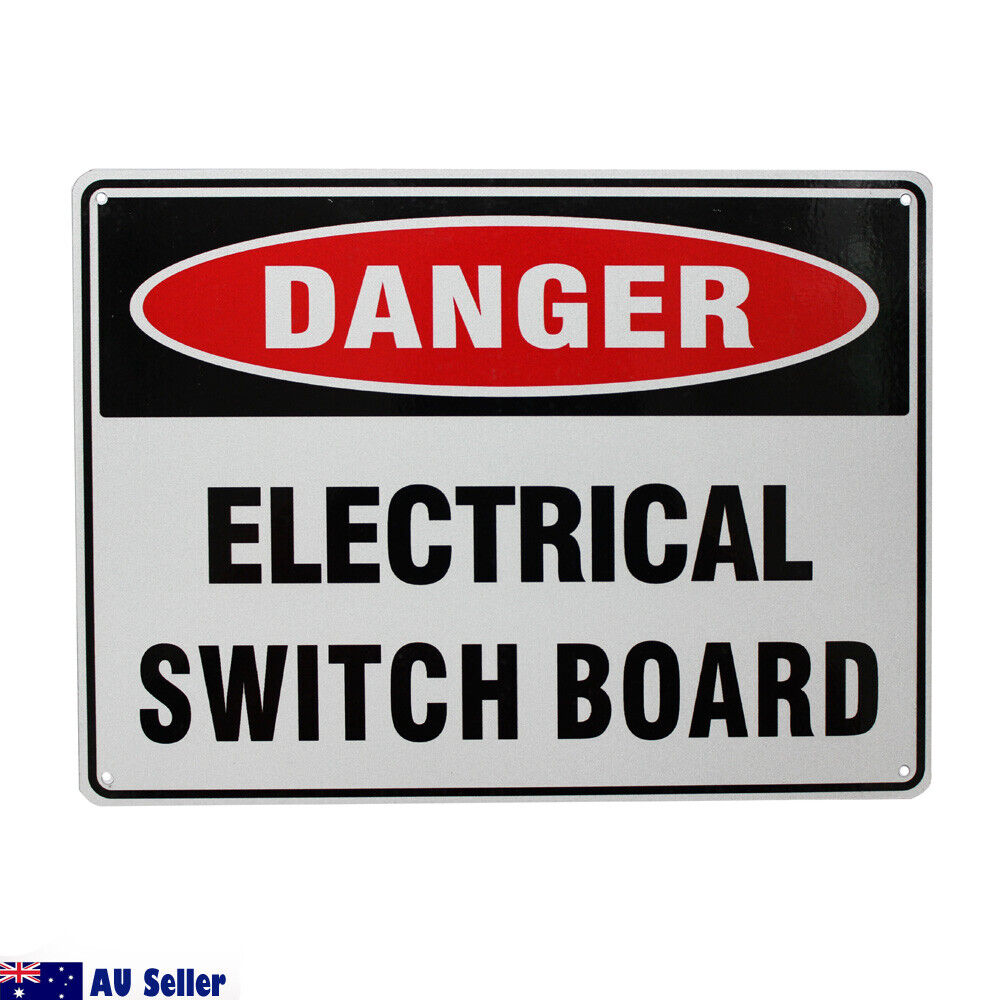 Warning Caution Electrical Switch Board Sign 200x300mm Metal Al Waterproof