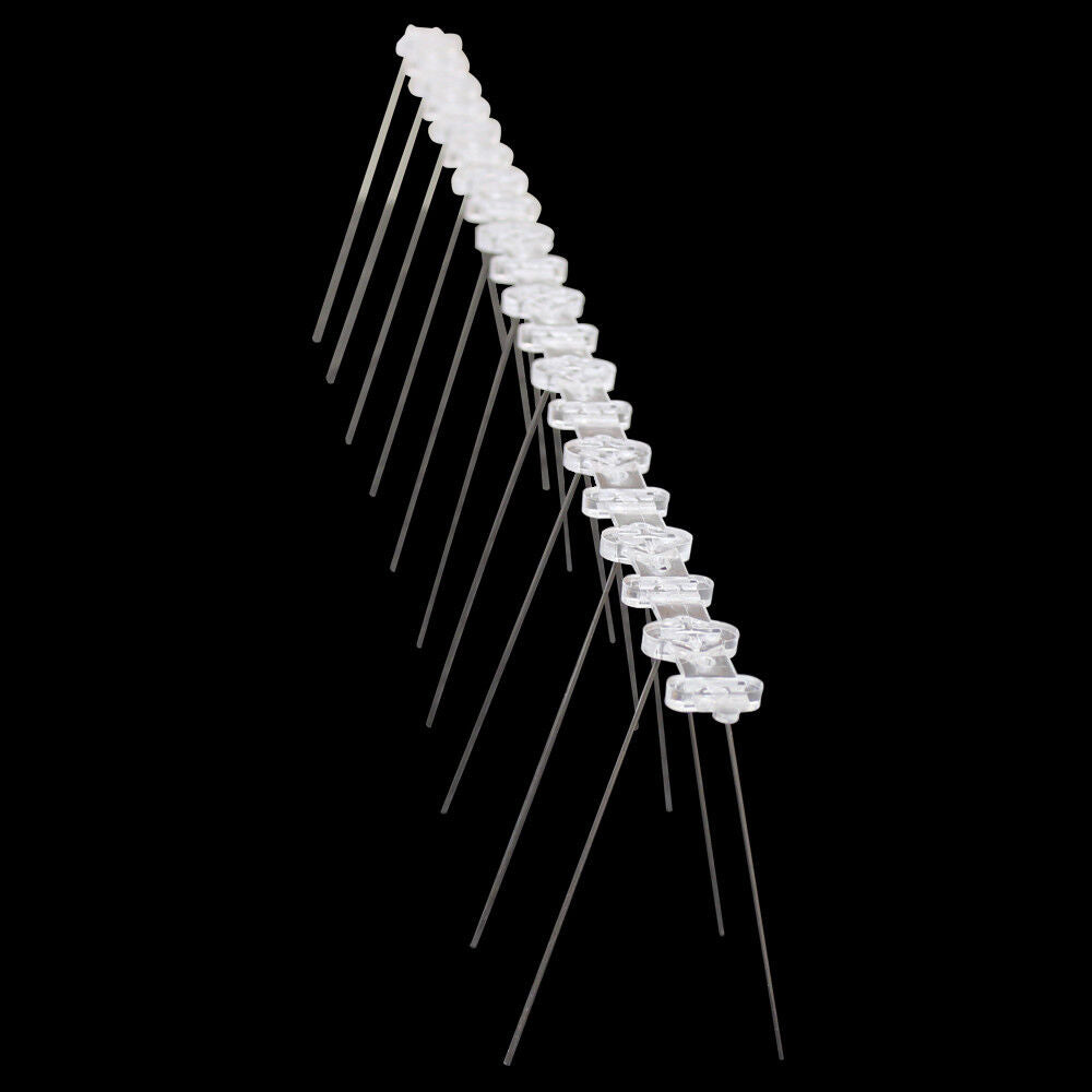 10x 50cm Bird Spikes Stainless 304wire Pp Base UV Pigeon Eaves Gull Starling 5m