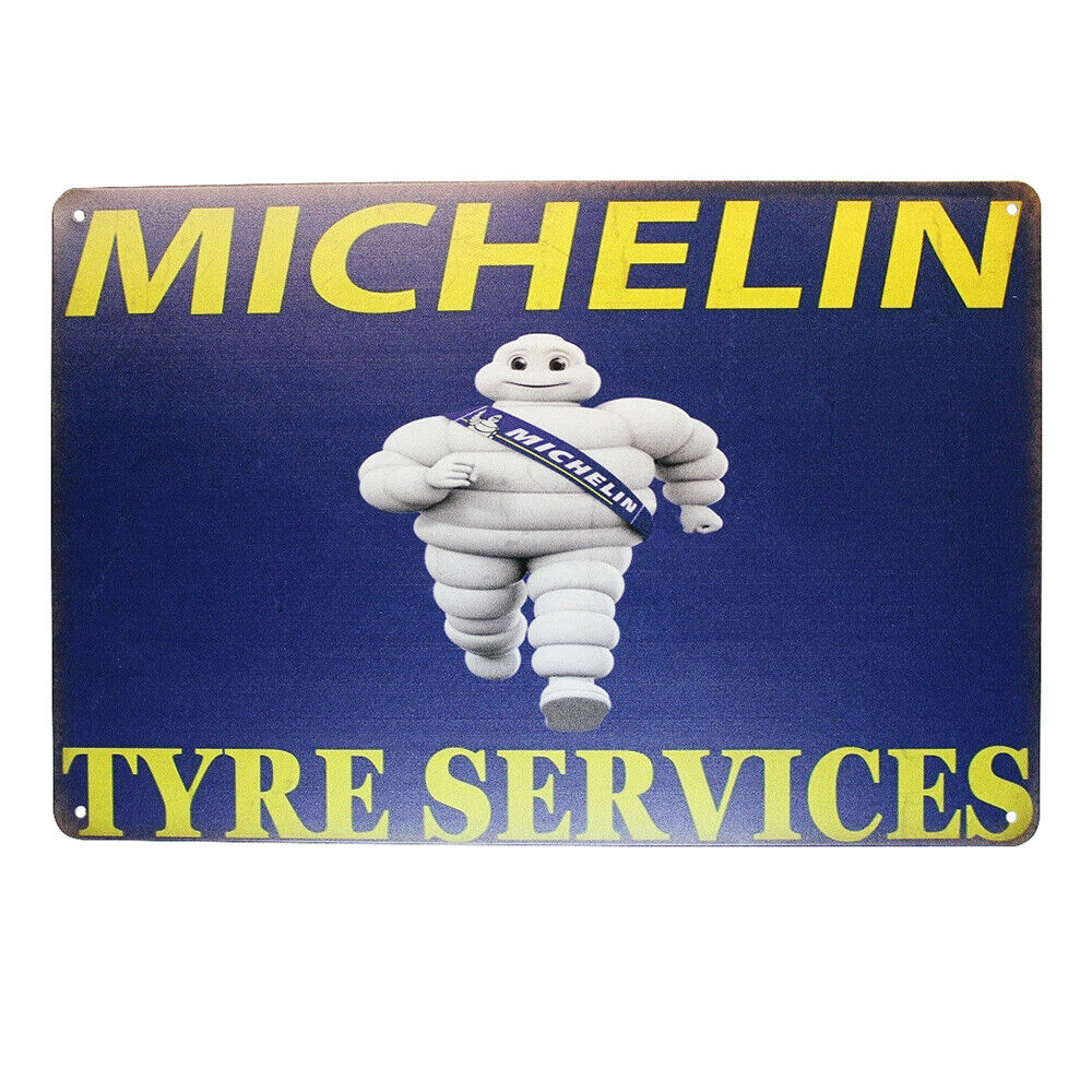 Tin Sign  Michelin Tyre Services Sprint Drink Bar Whisky Rustic Look