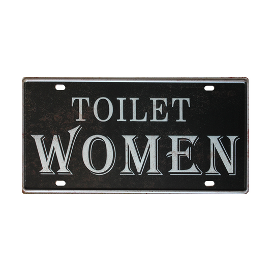 Tin Sign Toilet Women Metal Tin Sign Vintage Retro  Man Cave 150x300mm