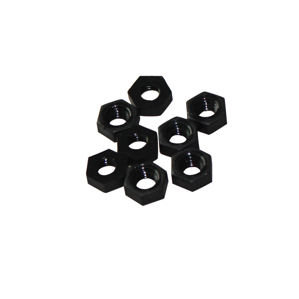 5x Nylon Nut M4x0.7mm Black Nuts Light Strong Electrical Insulating