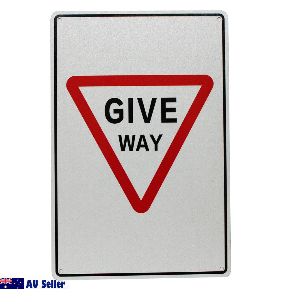Warning Notice Give Way Sign Traffic Safety 200x300mm Public Al Waterproof
