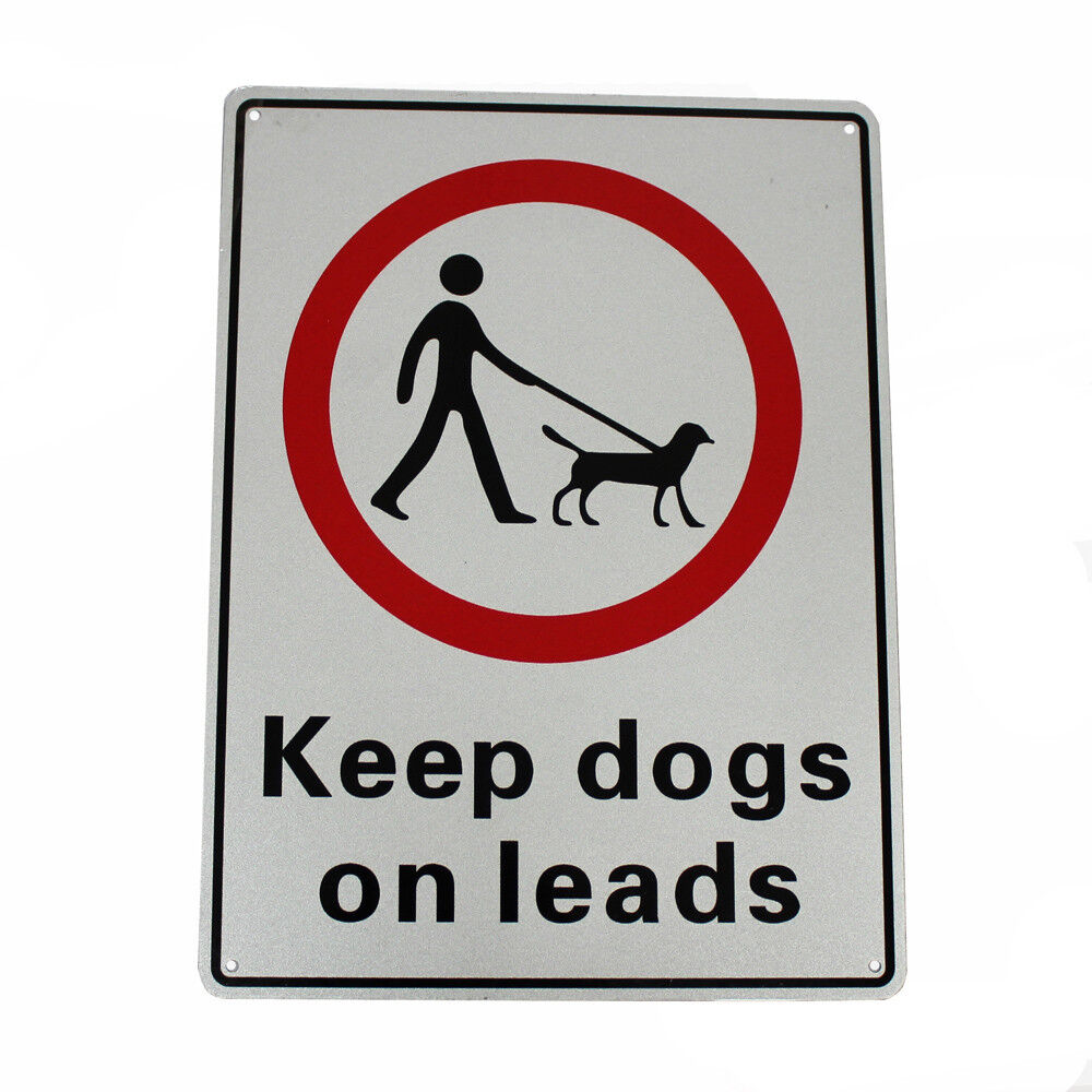 Warning Notice Keep Dogs On Lead Safety Sign 300*200mm Pet Beach Safety Garden