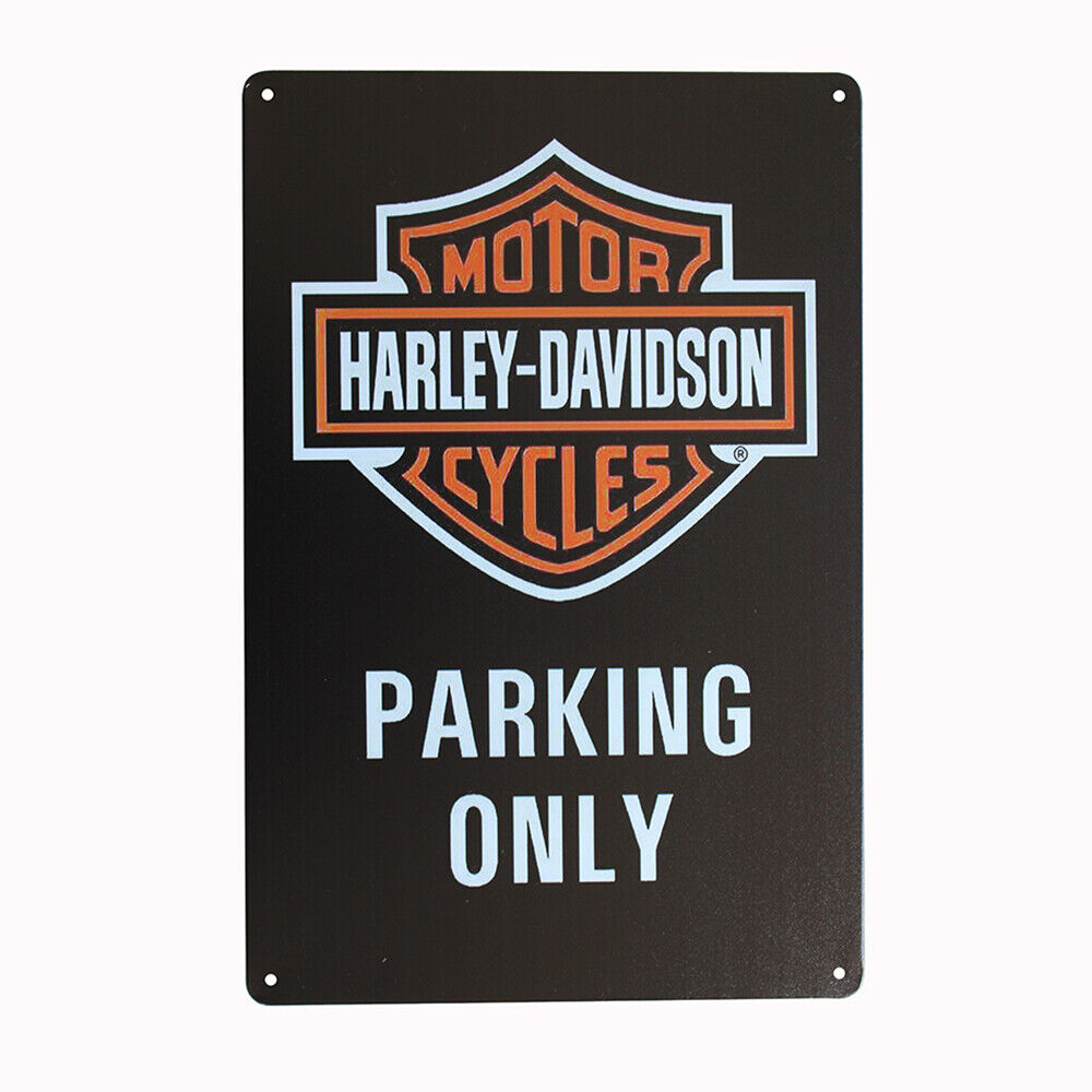 2xmetal Sign 200x300mm Harley Davidson Motor Cycle Parking Only Traffic Sign