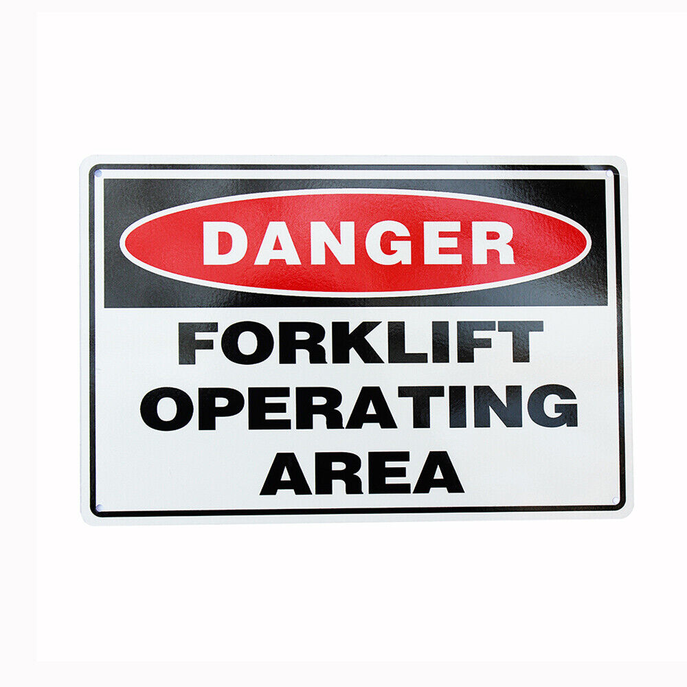 Warning Forklift Operating Area Sign 200*300mm Metal Reflective Workplace