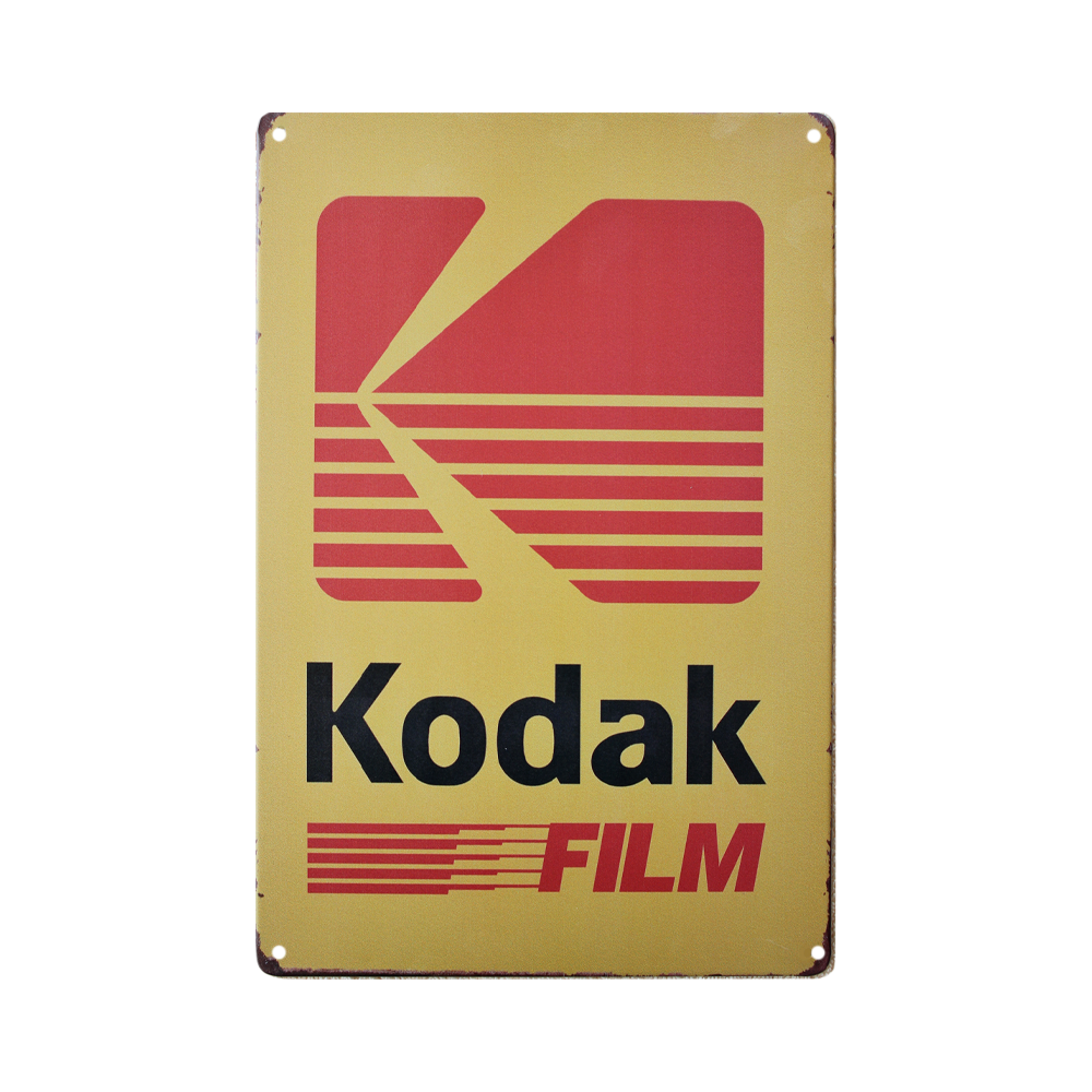 Tin Sign Kodak Film Yellow Photo Post Rustic Decorative Vintage