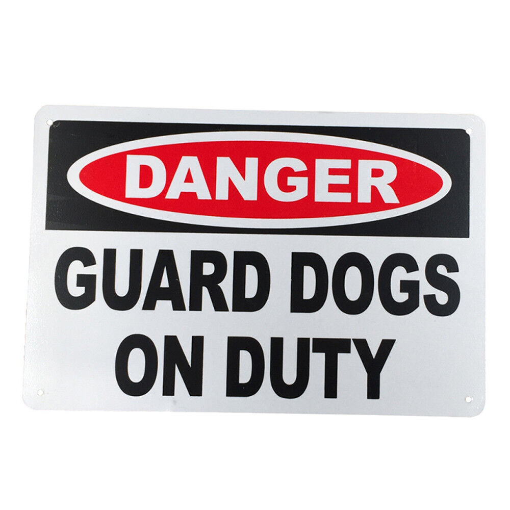 Warning Notice Sign Guard Dog On Duty Danger 200x300mm Security Property Home