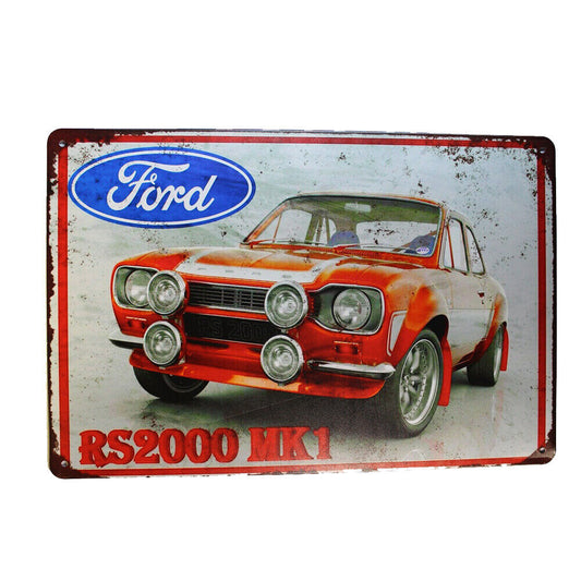Tin Sign Ford Rs2000 Mk1 Sprint Drink Bar Whisky Rustic Look
