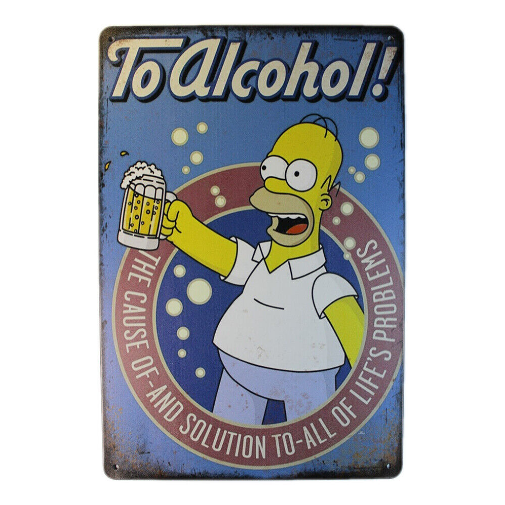 Tin Sign To Alcohol!   Sprint Drink Bar Whisky Rustic Look