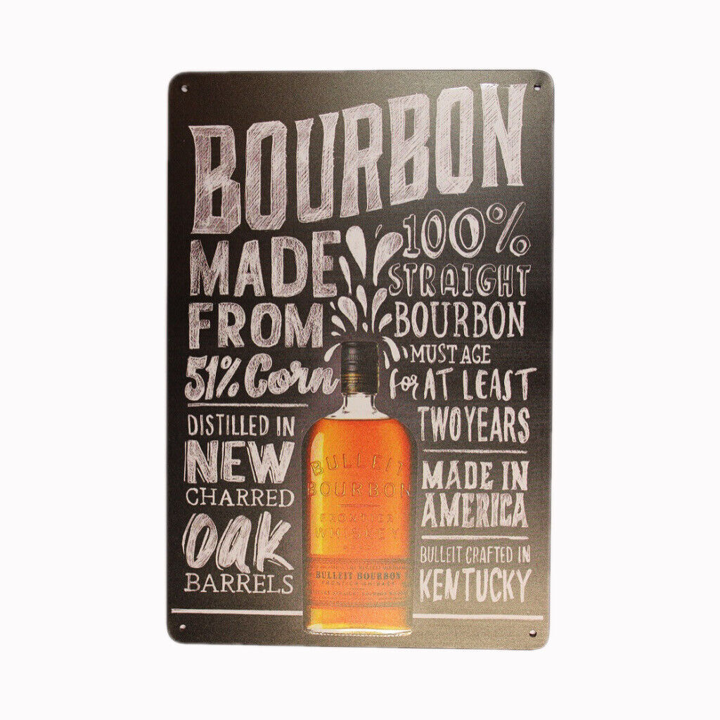 Tin Sign Bourbon Kentucky Sprint Drink Bar Whisky Rustic Look