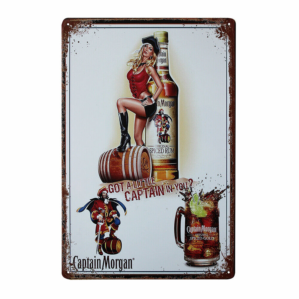 Tin Sign Got A Little Captain In You Metal Sign Vintage Tin 200x300mm Metal