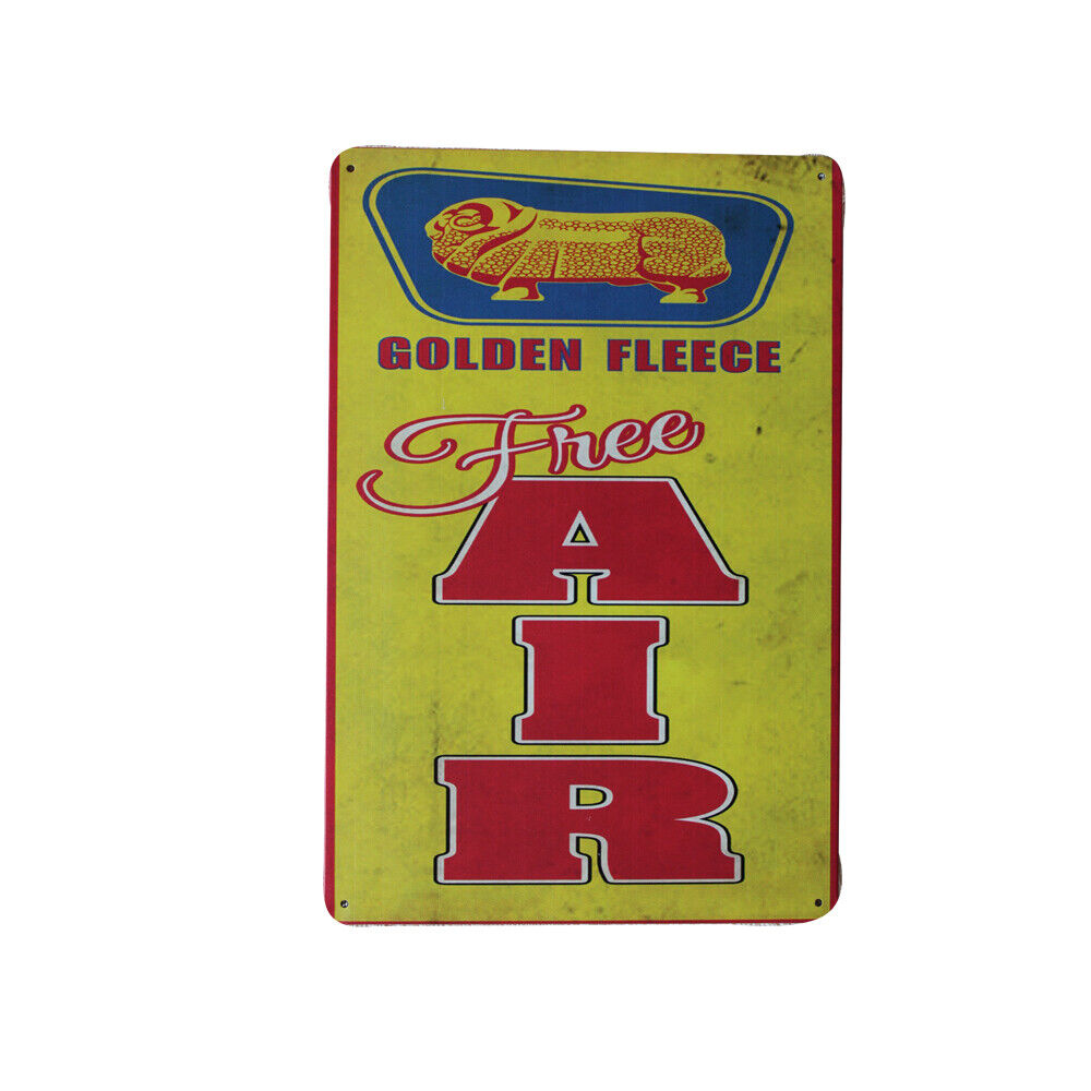 1x Metal Tin Sign Golden Fleece Free Air Shed & Bar 200x300mm Man Cave