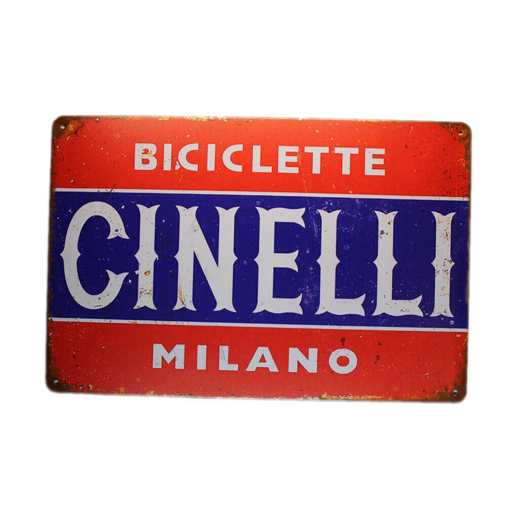 Tin Sign Cinelli Biciclette Milano Sprint Drink Bar Whisky Rustic Look