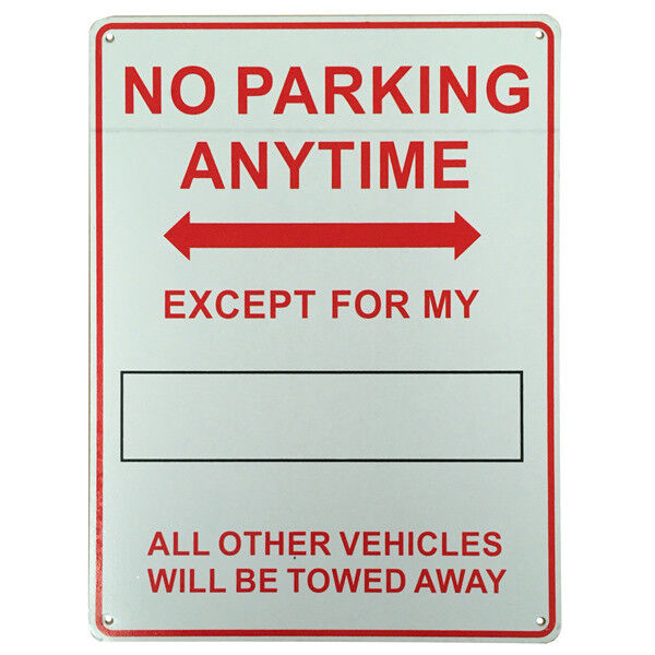 Warning Notice Sign No Parking Anytime Driveway Diy No 200x300mm Metal High Quality