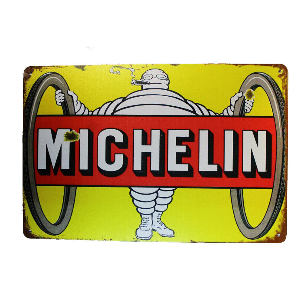 Tin Sign Michelin  Sprint Drink Bar Whisky Rustic Look